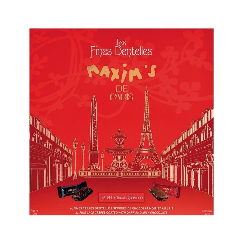 Assorted Chocolate Covered Crispy Crêpes, 24 pces-Cookies-Maxim's shop