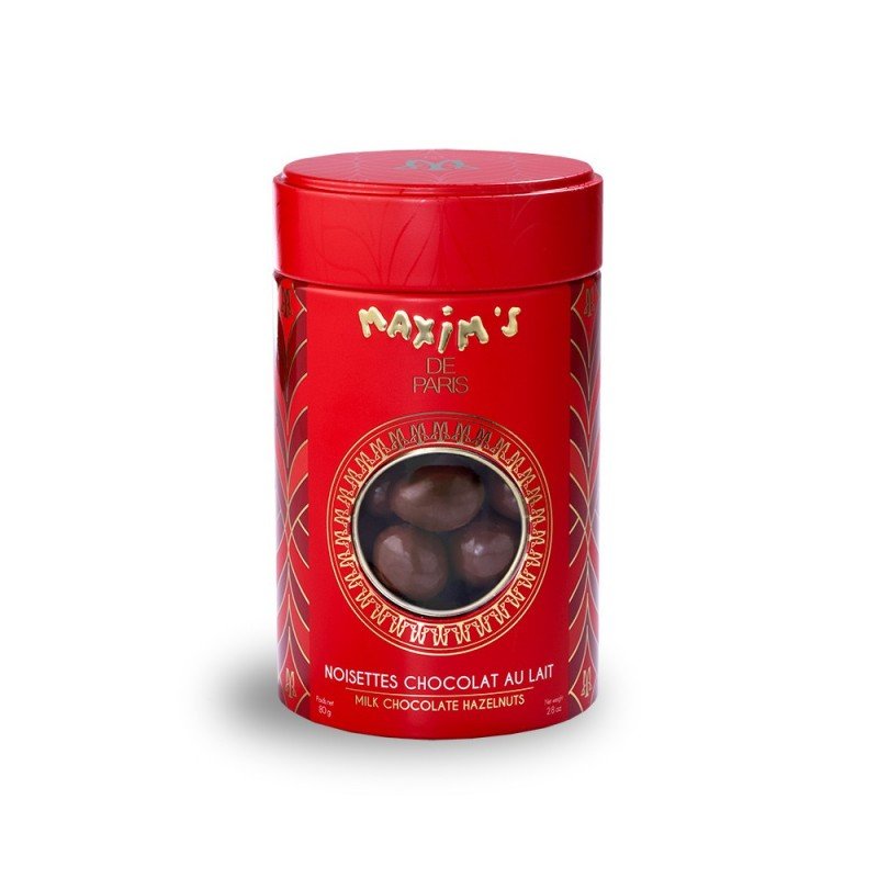 Milk Chocolate Covered Hazelnut in Metal Tin, 2.8oz-Chocolate-Maxim's shop