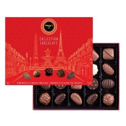 Dark & Milk chocolate Assortment in a Paris Box, 20 Pces-Welcome to Paris-Maxim's shop