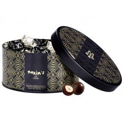 Mini oval tin,  Dark chocolate covered hazelnuts, 1.41oz-Chocolate-Maxim's shop