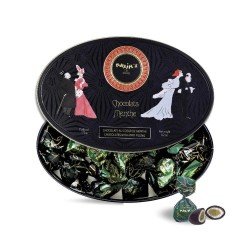 Chocolate covered mint candy in Black oval tin, 6.17oz-Chocolate-Maxim's shop