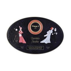 Chocolate covered mint candy in Black oval tin, 6.17oz-Chocolate-Maxim's shop