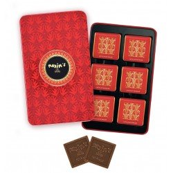 Red pencil tin - Milk chocolate praline squares-Chocolate-Maxim's shop