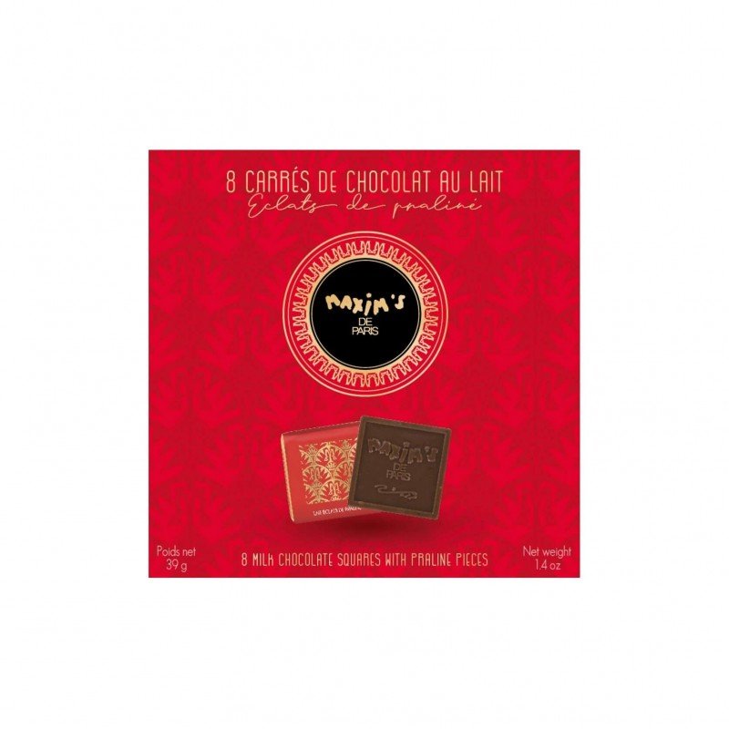 Milk Chocolate Squares, 8 Pces-Chocolate-Maxim's shop