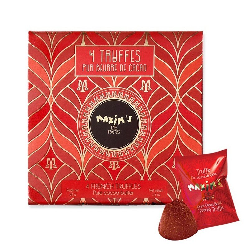 Mini Box Chocolate Truffles, 4 pces-Chocolate-Maxim's shop