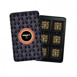 Dark chocolate squares in Black Pencil Tin, 12 pces-Chocolate-Maxim's shop