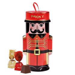 Milk & Dark Gianduja Chocolate in Maxim's Bellboy Christmas Tin Box-Christmas Collection-Maxim's shop