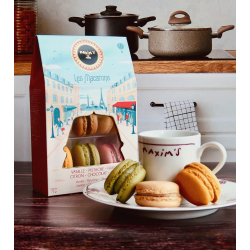 NEW! - Box of Assorted Macarons Biscuits, 6 Pces-Current selection-Maxim's shop